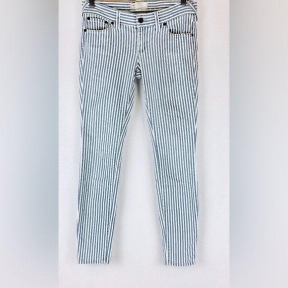 Free People Railroad Striped Jeans size 25 - Picture 1 of 9